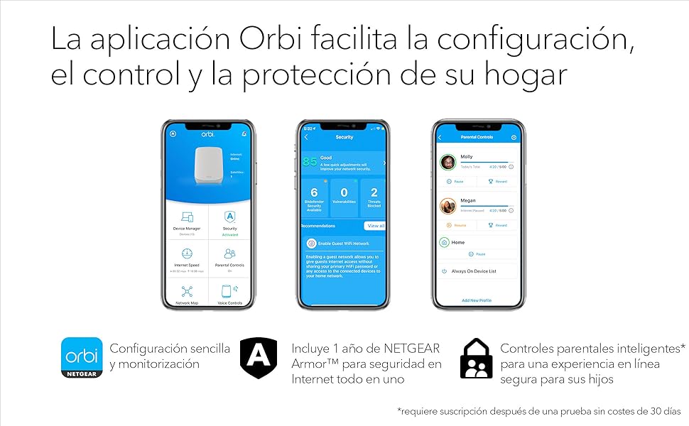 Orbi; Netgear; Mesh; WiFi 6; RBK763S; Tribanda; Router; WiFi; extensor;