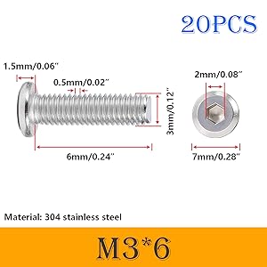 Tornillos Hexagonales de Cabeza Plana