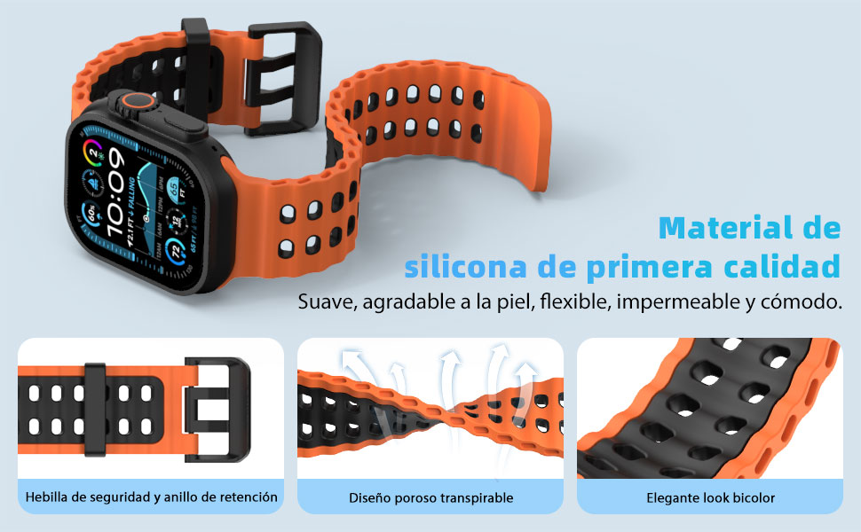 pulseras transpirables pulsera de silicona pulsera smartwatch accesorio pulsera ajustable