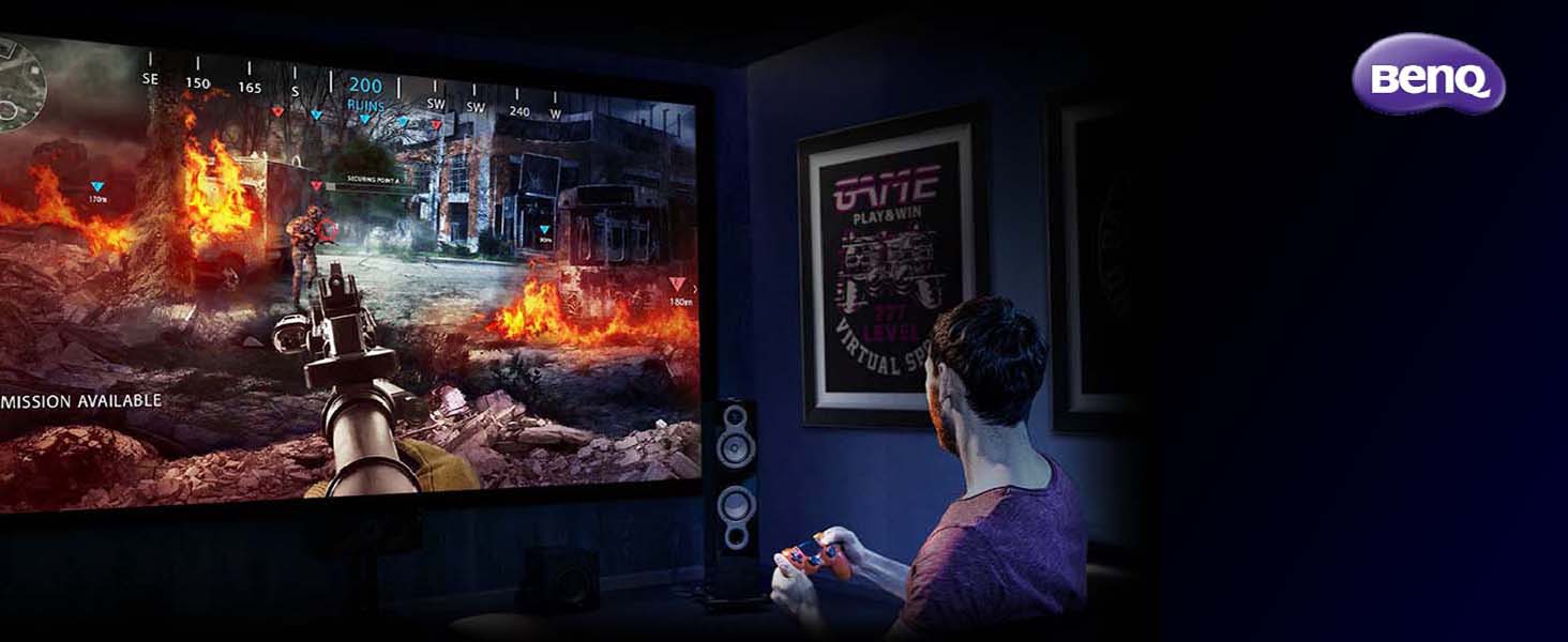 Proyector para juegos de consola BenQ TK700 4K HDR a 60 Hz con bajo retraso de entrada de 16 ms