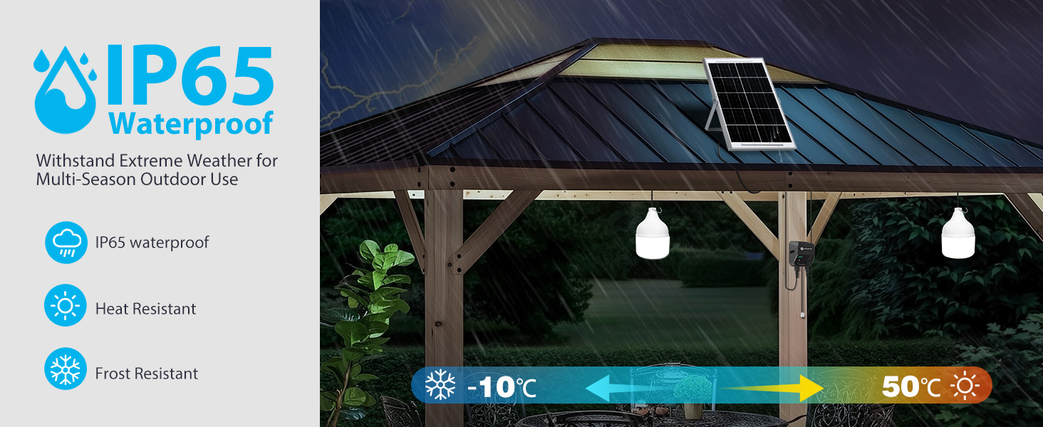 luz LED solar exterior