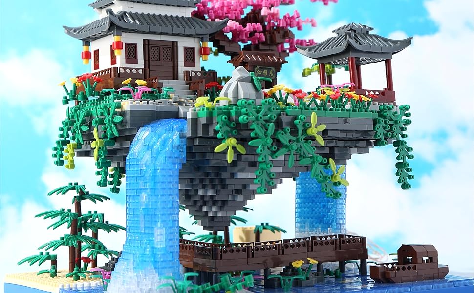 Yushinv Juego de construcción de árbol de Cerezo en Flor con Caja de Regalo