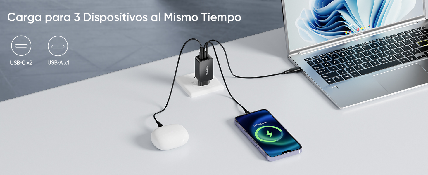 ARZOPA 65W Cargador USB C