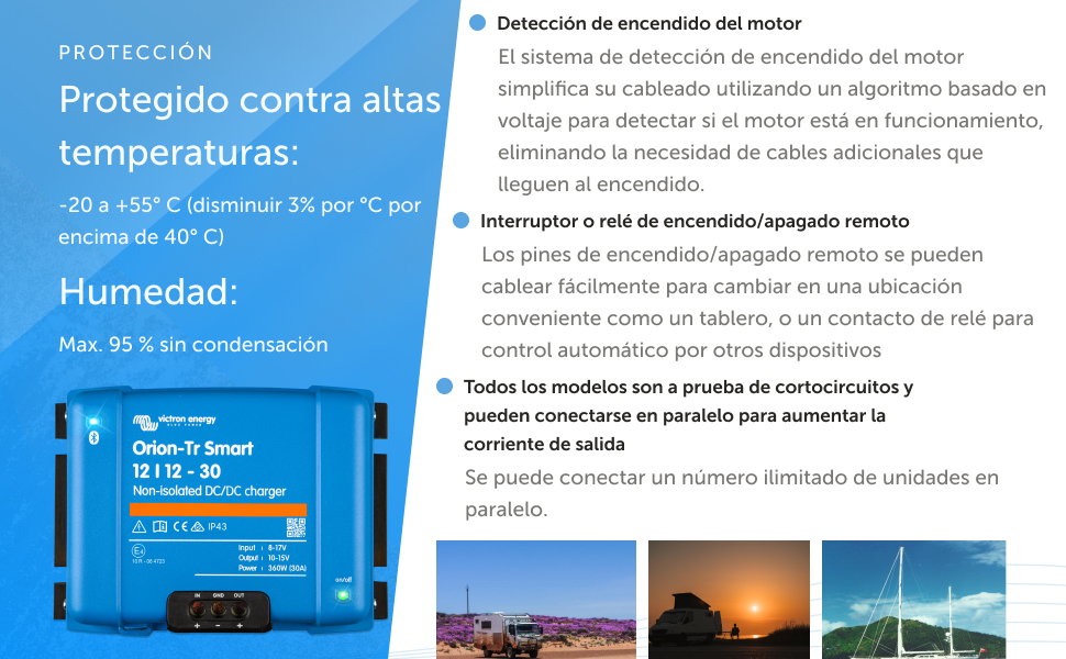 Orion-Tr Smart 12/12-Voltios 30 amperios 360-Vatios Cargador CC/CC No Aislado (Bluetooth) 4