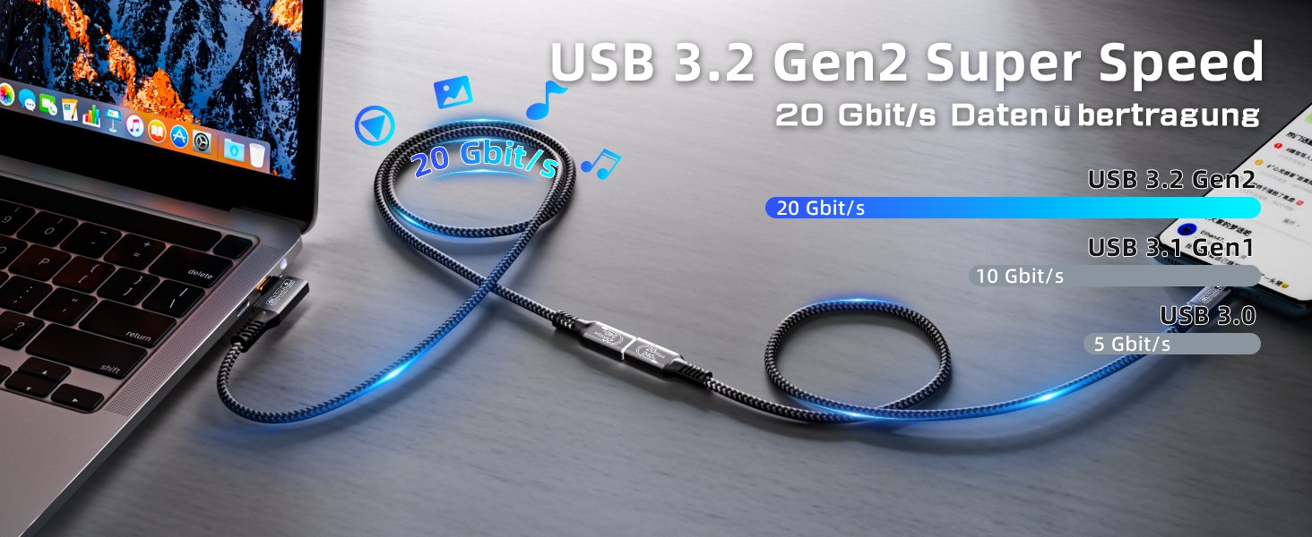 cable usb c macho hembra