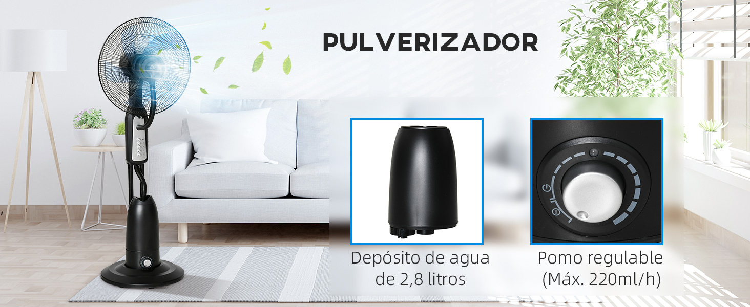Ventilador Nebulizador 90W de Pie