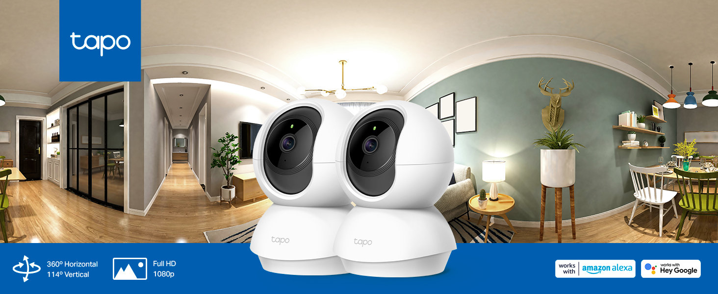 Tapo C200 - Cámara de Vigilancia Wi-Fi Inteligente 360º