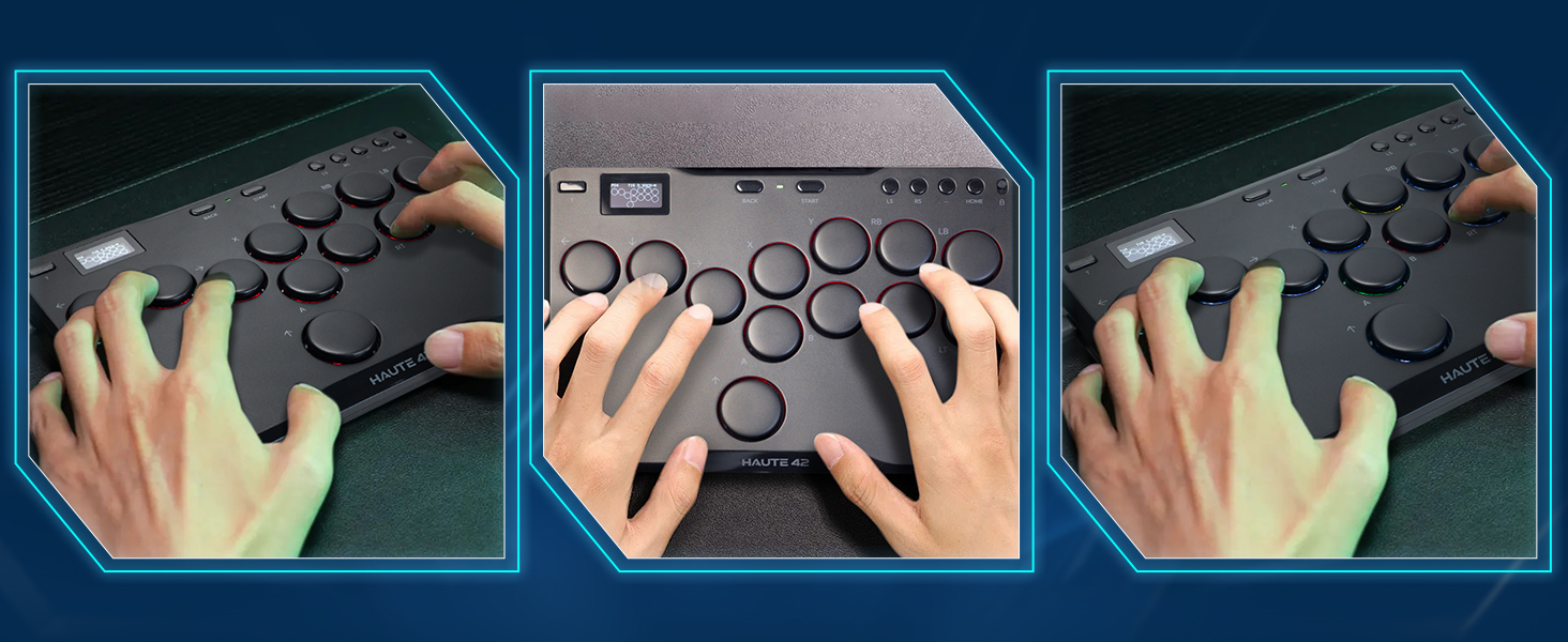 Arcade Fight Stick, P12 Mando de Arcade Controlador Teclado sin Palanca Joystick Juegos de Lucha
