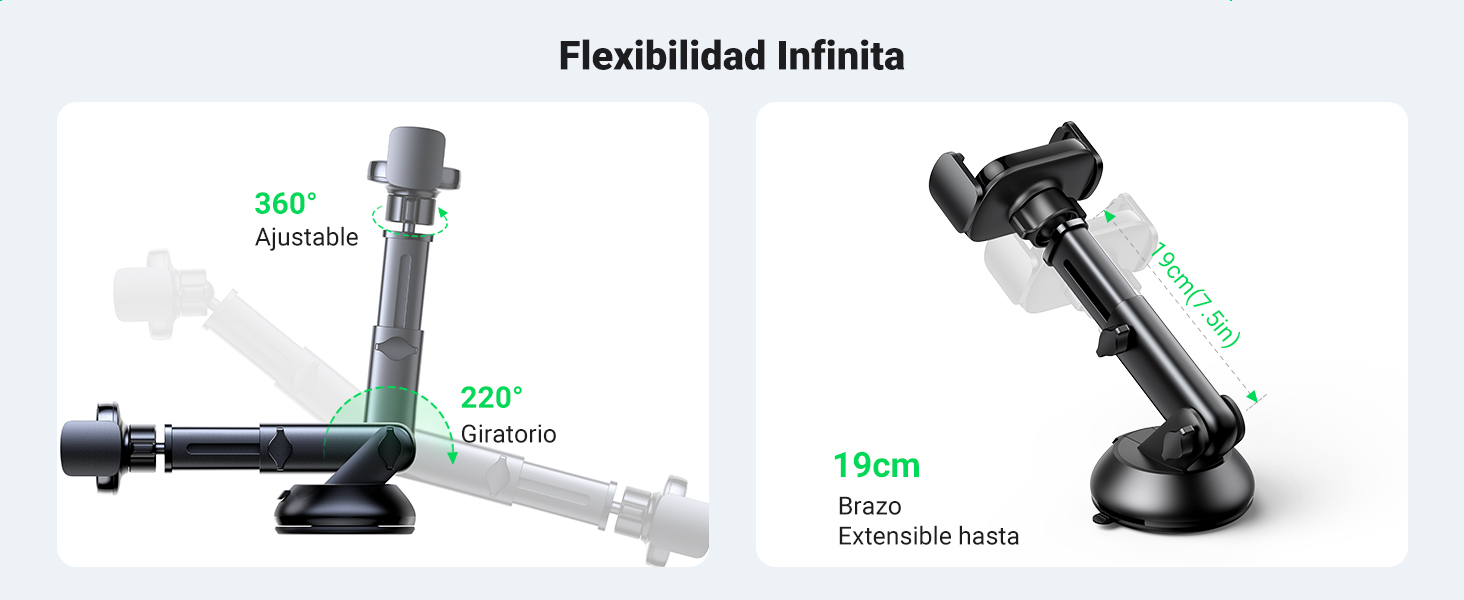 soporte movil coche rotación de 360°