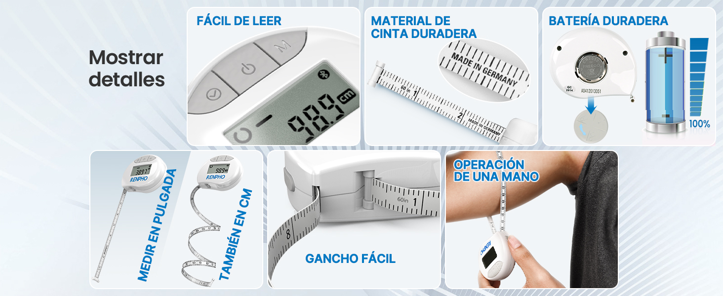 cinta metrica Cinta Métrica Inteligente Cintas Métricas Bluetooth