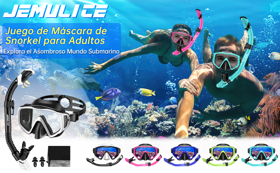 Gafas y Tubo de Snorkel Set para Adulto