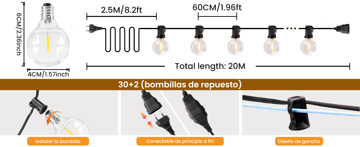 Guirnalda Luces Exterior