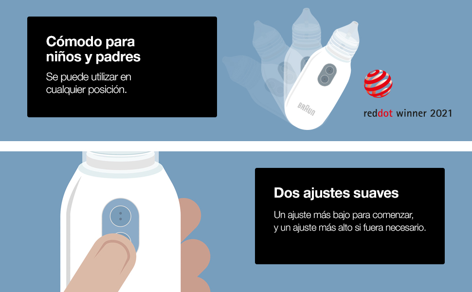 Braun; Aspirador Nasal; Eléctrico; Todas las Edades; Congestión Nasal; Rápido; Suave