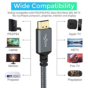 Cable trenzado HDMI a HDMI