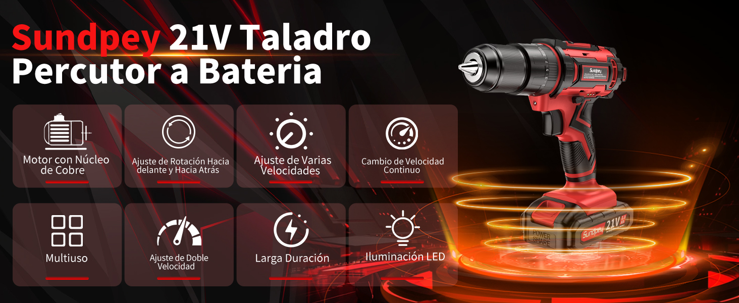 taladro percutor a bateria
