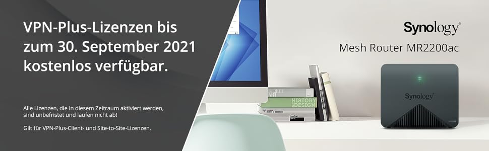 Router de malla, MR220ac, Synology Router, usuarios domésticos, licencias VPN-Plus, licencias VPN.