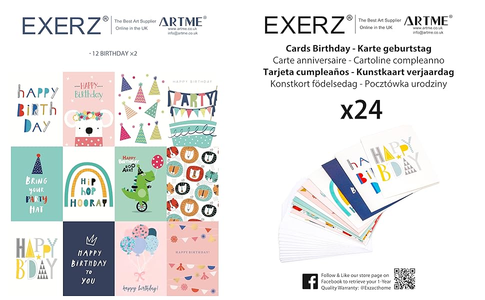 Exerz - Juego de perforadoras de papel de 40 piezas en una caja de almacenamiento