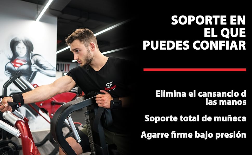Correas Levantamiento de Pesas con Acolchados Mmuñequeras para Gimnasio Fitness Lifting Straps