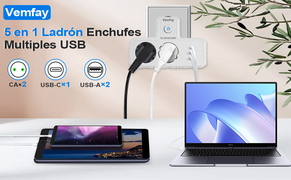 regletas enchufes ladron enchufes alargador enchufe multiple con usb