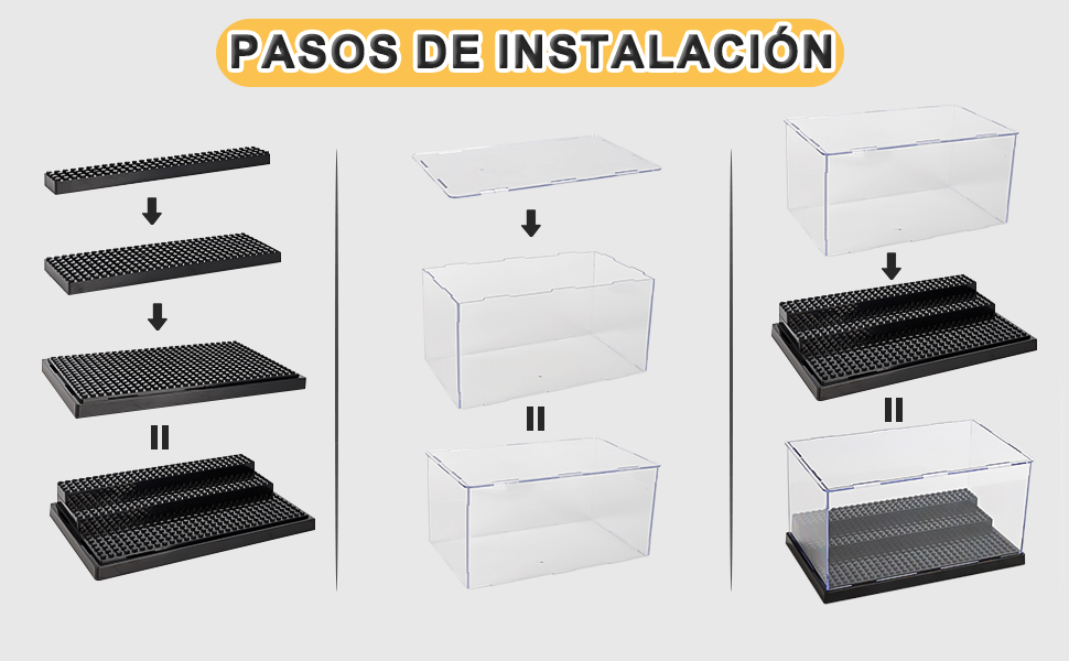 caja de exhibición de minifiguras LEGO
