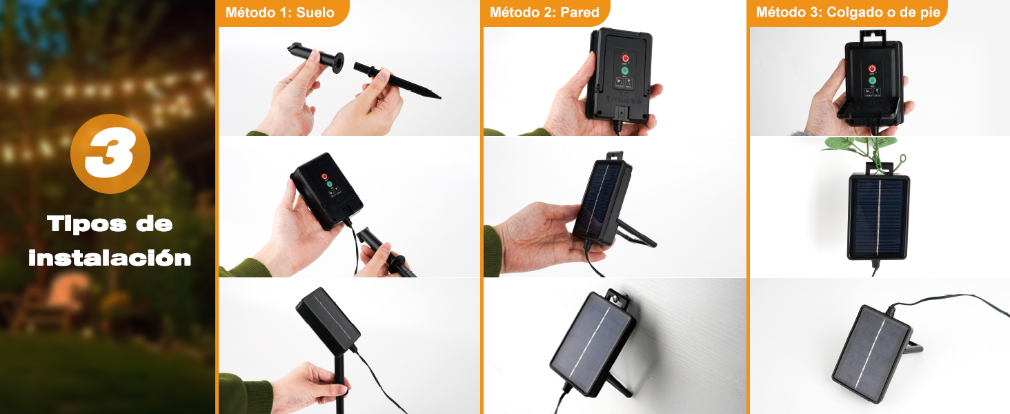 guirnaldas luces exterior solar