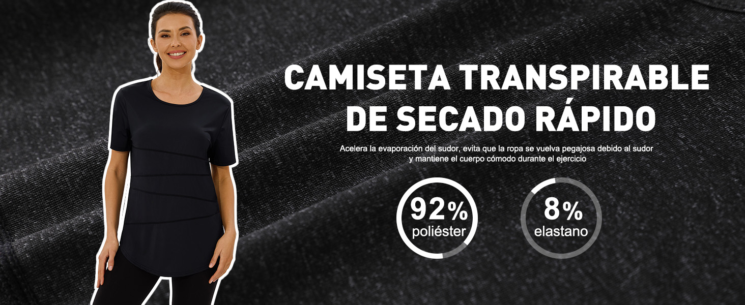 Camiseta Deporte Mujer de Manga Corta