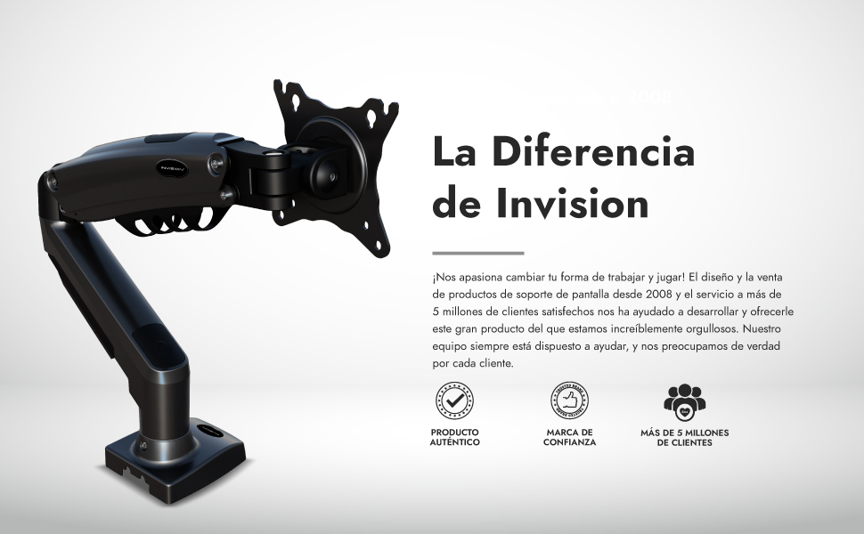 Invision MX200 Inclinación, Giratorio, Rotar y Extiende Brazo de Escritorio para Monitor