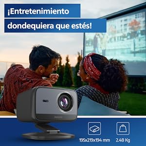 El texto dice «Entretenimiento» y «dondequiera que esté!» Interfaz de entretenimiento móvil o pantallas de aplicaciones que muestran paisajes al aire libre.