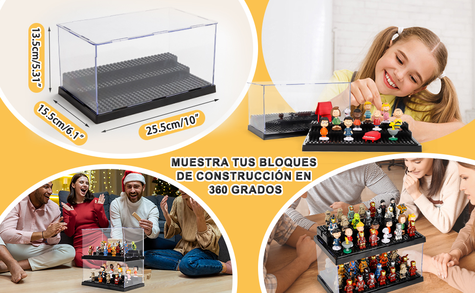 caja de exhibición lego
