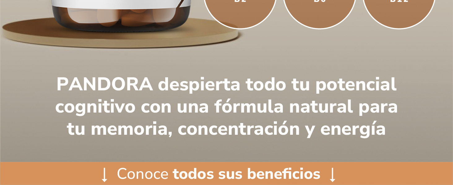 PANDORA despierta todo tu potencial cognitivo, memoria, concentración y energía