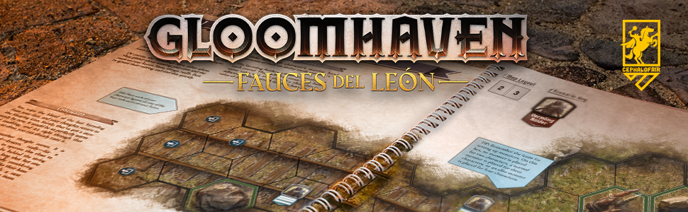 Gloomhaven, Cephalofair, Asmodee, juego de tablero, rol, aventura, juego de mesa, fauces, león