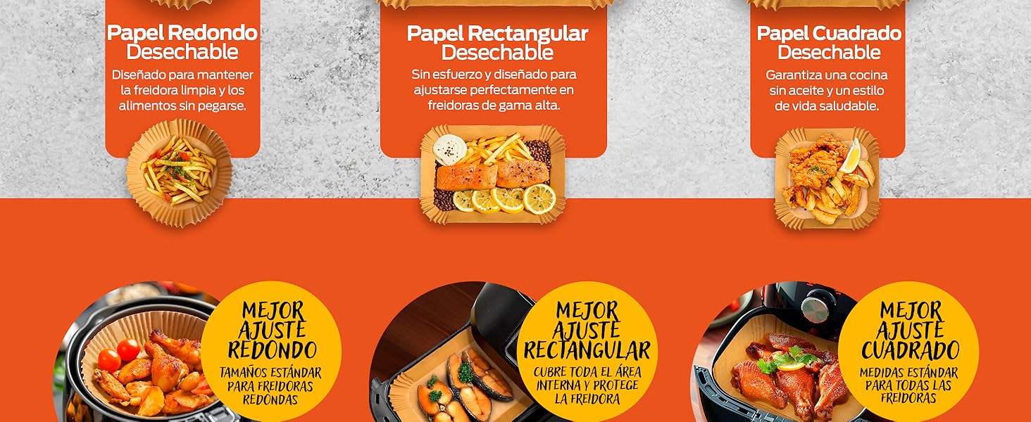 papel para freidora de aire