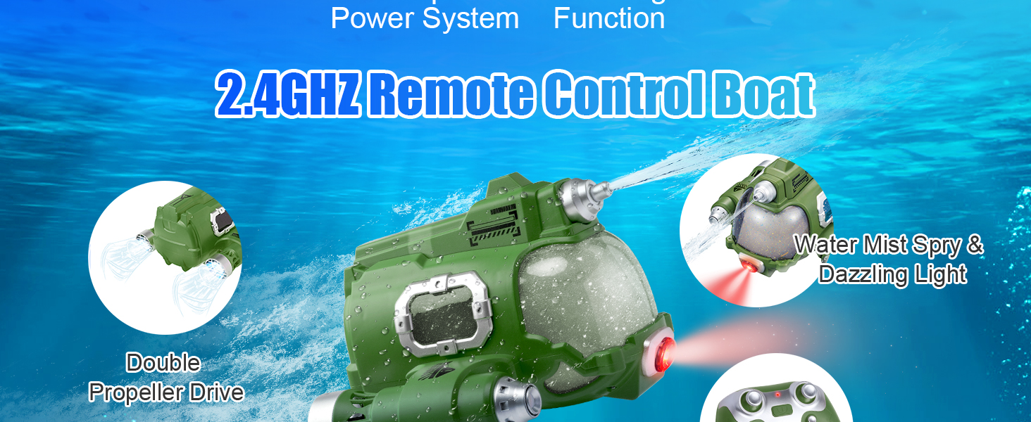 Juguete submarino doble a control remoto