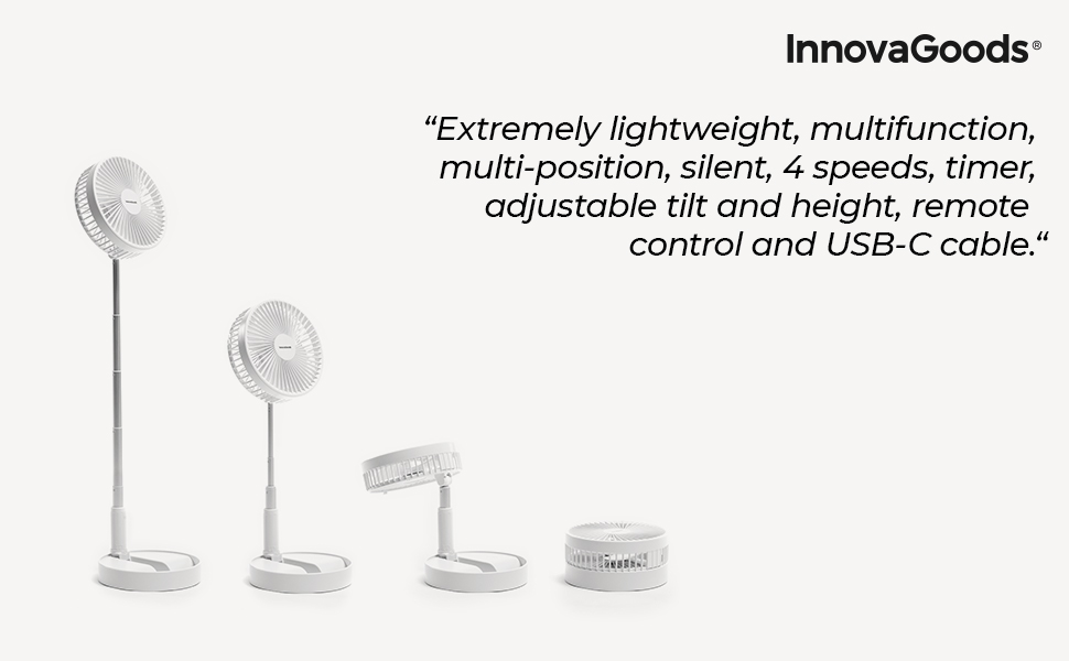 ventilador, extensible, portatil, inalambrico, calor, verano, fresco