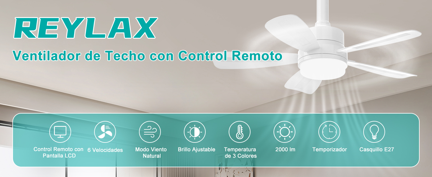 ventilador de techo con luz