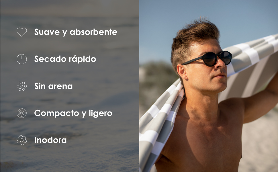 Toalla de playa de microfibra 180x160 Toalla de playa de surf grande Toalla de manta suave gigante
