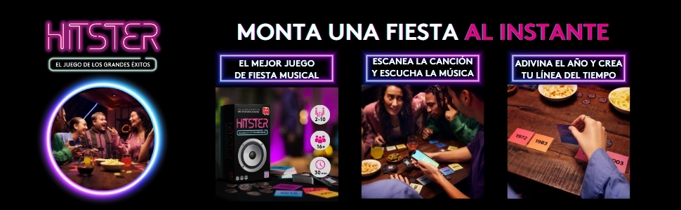 hitster, juego de mesa, juego de cartas, juego para adultos