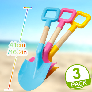 Pala de juguete de playa pala de jardín niño pequeño arena caja de arena herramienta mango de madera plástico