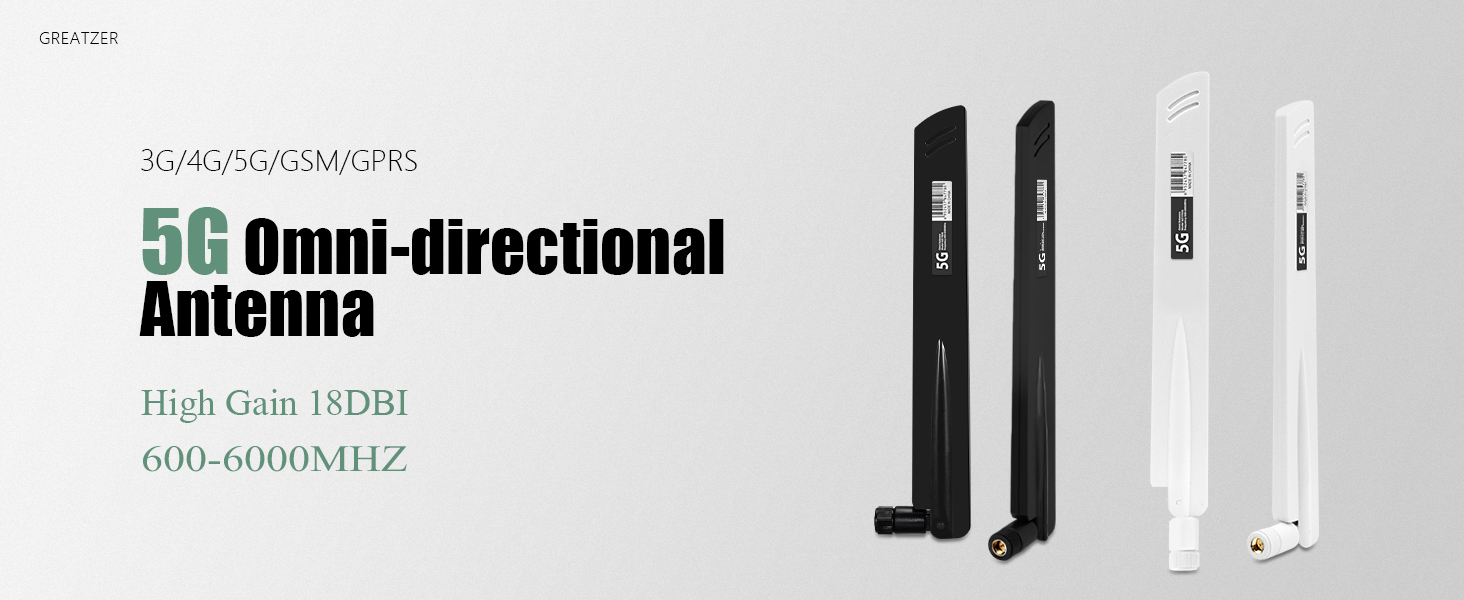 Antena omnidireccional 5G 3G/4G/5G/GSM/GPRS 18DBI de alta ganancia 600-6000MHZ
