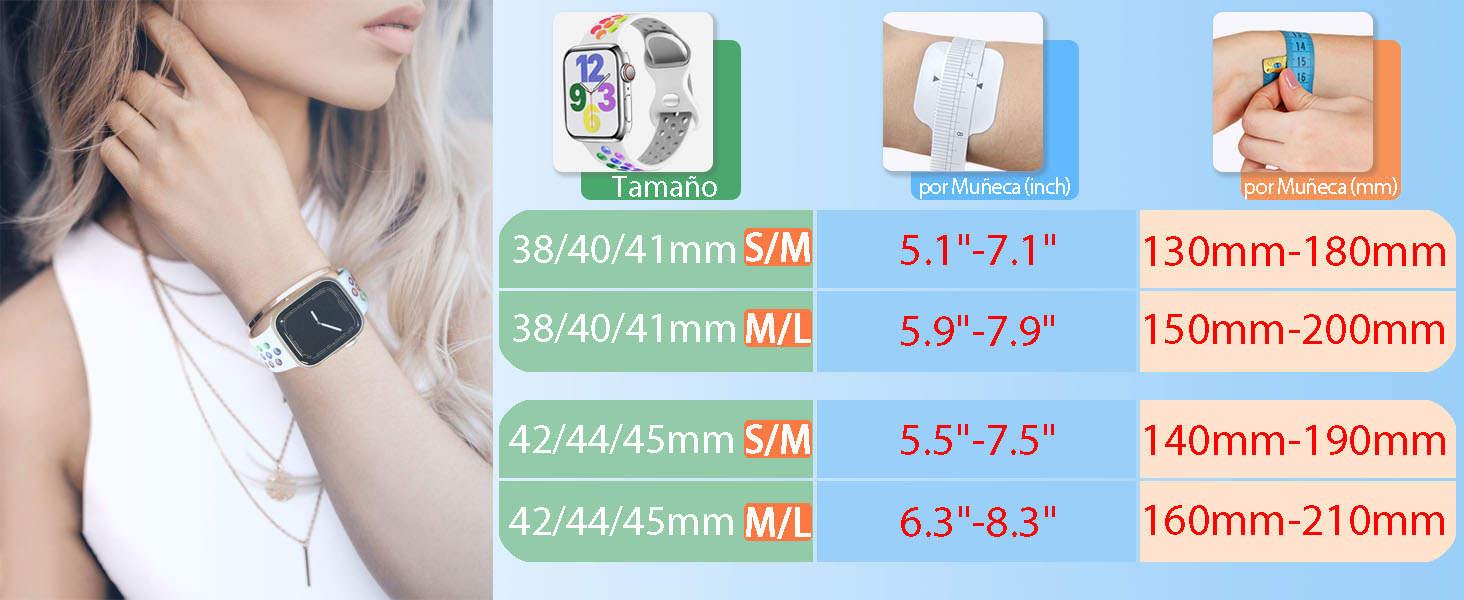 Correa Compatible con Apple Watch Correa - Band 42mm 44mm 45mm 49mm 38mm 40mm 41mm,