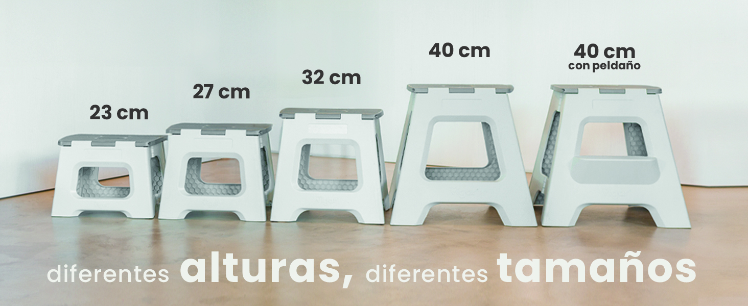 Disponibles en 4 tamaños diferentes, brindando accesibilidad a distintas alturas del hogar.