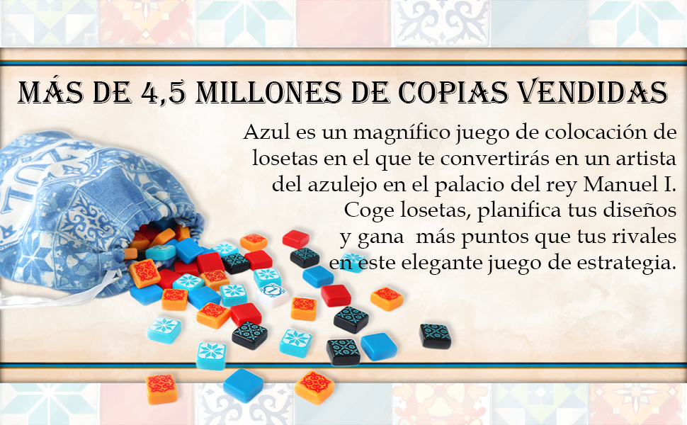 Azul juego de mesa de colocación de losetas estrategia