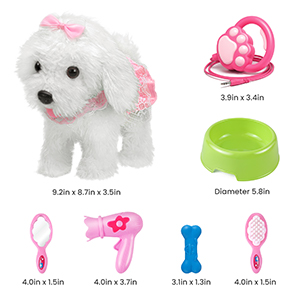control remoto eléctrico felpa interactivo cachorro perro mascota para niñas