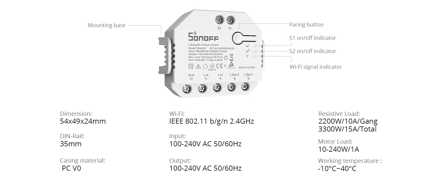sonoff dualr3