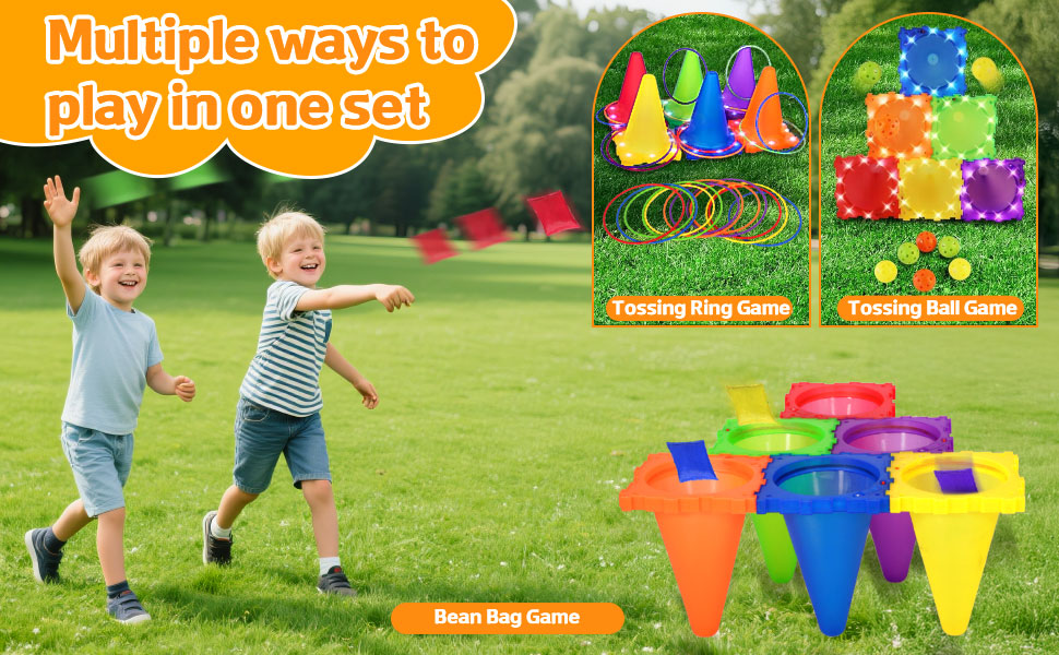 40 Piezas Juegos Exterior Niños, Juegos De Lanzamiento para Fiestas,
