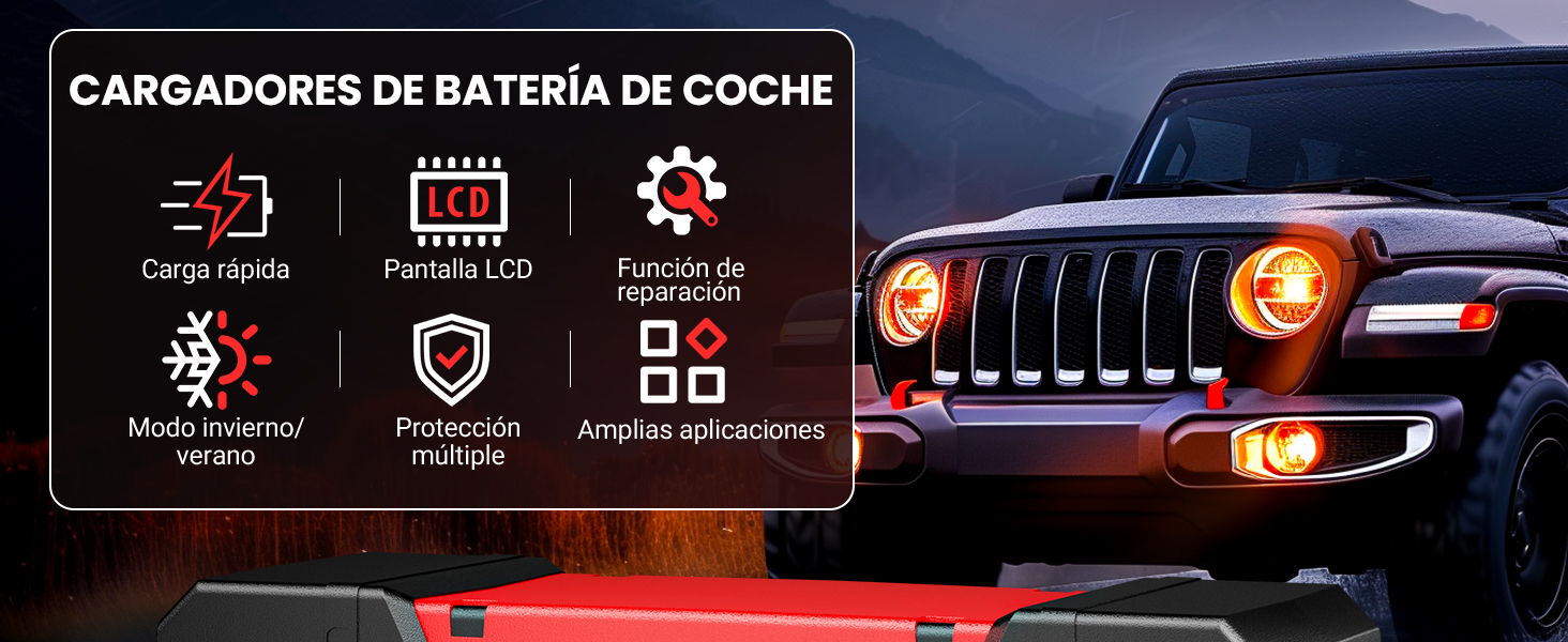 Pantalla de interfaz oscura que muestra iconos minimalistas para la configuración o los controles del sistema con símbolos blancos sobre fondo negro.