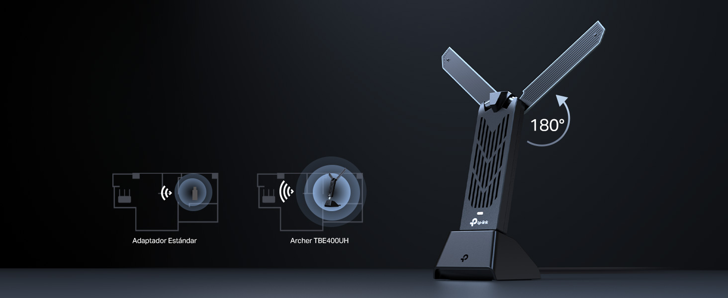 Archer TBE400UH - Adaptador USB Inalámbrico Wi-Fi 7 BE6500 de Alta Ganancia