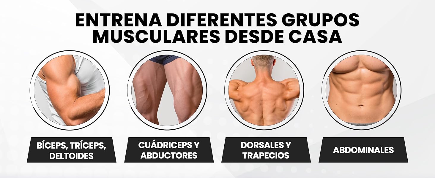 Juego de Mancuernas Ajustables 4 en 1 con Barra Recta de Conexión, Discos