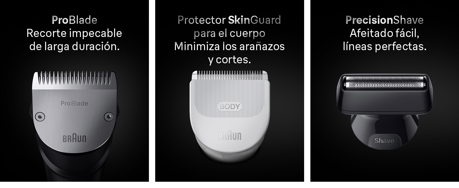 Braun Recortadora todo en uno Series 7 con cabezal de metal ProBlade, SkinGuard y PrecisionShave