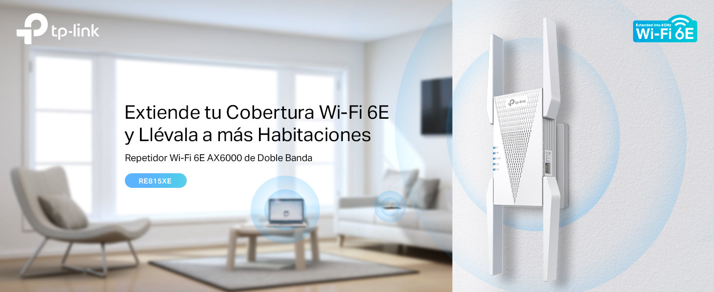 RE815XE - Repetidor Wi-Fi 6E AX6000 de Doble Banda